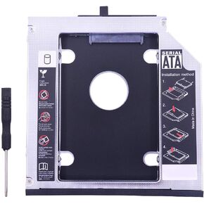 12.7mm Universal SATA 2nd HDD/SSD Caddy for Lenovo ThinkPad T420, T430, T510, T520, T530, W510, W520, W530 - Replace Your CD/DVD Optical Bay in Kuwait