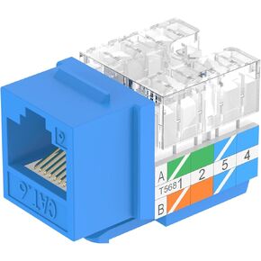 جاك كيستون كات 6 لينو RJ45 كيستون جاك مدرج في قائمة UL أزرق نحيف 10 قطع in Kuwait
