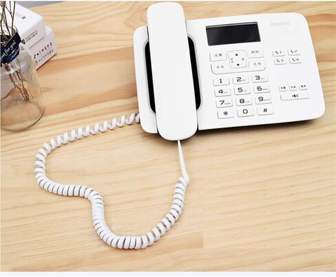 Telephone Handset Cord 6 Feet (Stretch Length) RJ9 4P4C Phone Cord for Landline Colied Phone Cable Curly Telephone Wire, Colied Length 0.68 to 6 Feet Uncoiled, White in Kuwait
