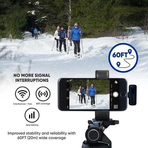 Tech GANG Dual Wireless Microphones Compatible with iPhone – Lapel Microphone for Streaming, Vlogging, Video Recording – Portable Microphone for iPhone – Omnidirectional Lavalier Microphone in Saudi Arabia