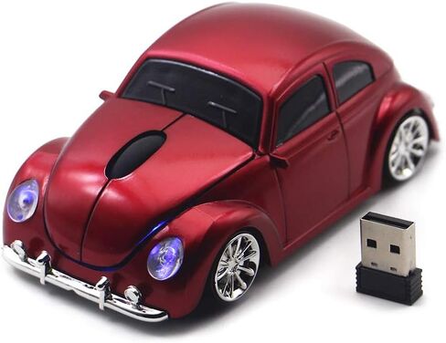 Ai5G كمبيوتر ماوس سيارة ماوس لاسلكي كمبيوتر محمول سطح المكتب الفئران الضوئية مع مستقبل USB 2.4 جيجا هرتز LED المصباح (أحمر) in Kuwait