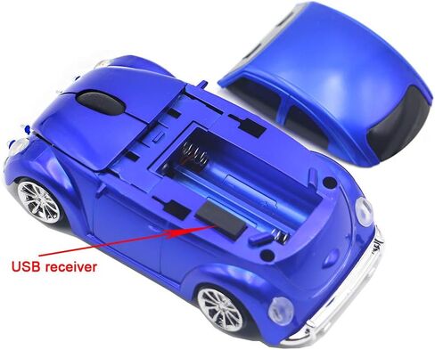 Ai5G كمبيوتر ماوس سيارة ماوس لاسلكي كمبيوتر محمول سطح المكتب الفئران الضوئية مع مستقبل USB 2.4 جيجا هرتز LED المصباح (أحمر) in Kuwait