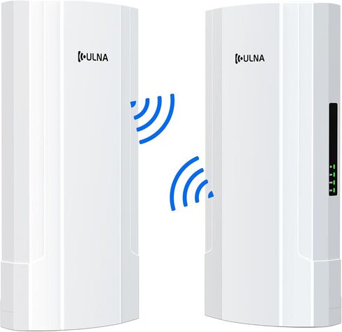 12KM Wireless Bridge Point to Point with 2×1000Mbps LAN Ports - WiFi Bridge Point to Point Outdoor Support VLAN for PtP and PtMP, 48V PoE CPE for Extending Network&Monitoring Highway/Forest Fire/Park in Kuwait