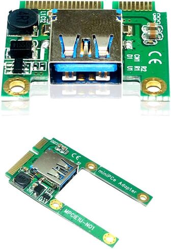 Acxico 1Pcs Mini PCI-E Card Slot Expansion to USB 2.0 Adapter Riser PCI Express Adapter Card PCI-E to USB 2.0 Expansion Card in Saudi Arabia