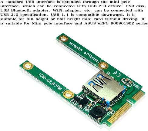 Acxico 1Pcs Mini PCI-E Card Slot Expansion to USB 2.0 Adapter Riser PCI Express Adapter Card PCI-E to USB 2.0 Expansion Card in Saudi Arabia