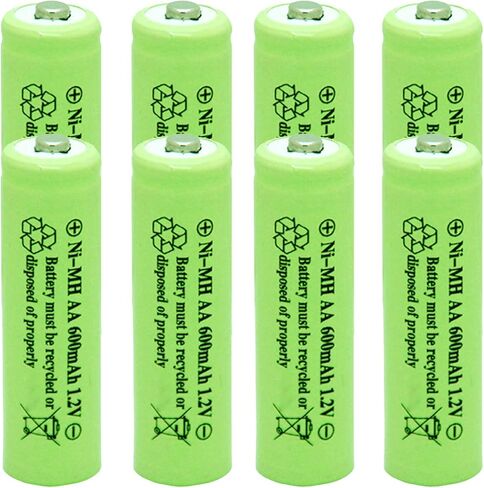 Ni-Mh AA 600mAh 1.2V Rechargeable Battery for Outdoor Solar Lights Garden Lamp(4 Pack) in Saudi Arabia