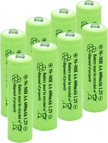 Ni-Mh AA 600mAh 1.2V Rechargeable Battery for Outdoor Solar Lights Garden Lamp(4 Pack) in Saudi Arabia
