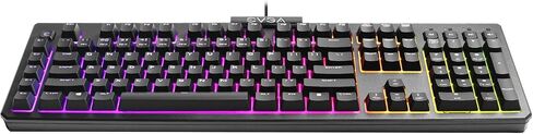 EVGA Z12 RGB Gaming Keyboard, RGB Backlit LED, 5 Programmable Macro Keys, Dedicated Media Keys, Water Resistant, Spanish, 834-W0-12SP-K2 in Saudi Arabia
