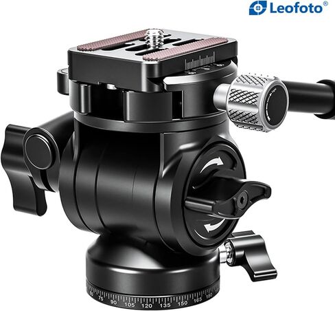 Leofoto BV-1 Mini Fluid Video Head Kit Arca Compatible Inc QR Plate + Left/Right Hand Handle in Kuwait