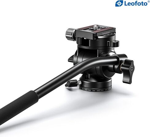 Leofoto BV-1 Mini Fluid Video Head Kit Arca Compatible Inc QR Plate + Left/Right Hand Handle in Kuwait