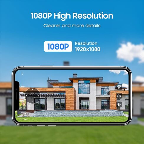 كاميرا مراقبة INQMEGA خارجية، كاميرا IP لاسلكية 1080 بكسل واي فاي، نظام أمان منزلي، رؤية 360 درجة، كشف الحركة، تتبع تلقائي، التحدث في اتجاهين، رؤية ليلية بالألوان الكاملة in Kuwait