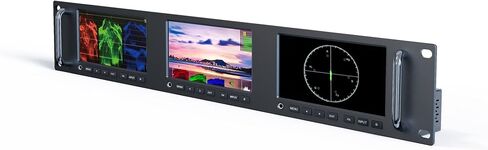 LILLIPUT RM-503S 3 X 5 inch Full HD 2RU Rack Mount Monitor 1920x1080 HDMI 2.0, 3G-SDI Input and Output with Waveform and Vector Functions in Saudi Arabia