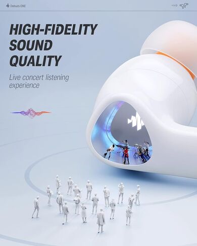 Donner Noise Cancelling Wireless Earbuds, Bluetooth 5.2 Earphones with 4 Mic Clear Calls, 12mm Drivers, App for Custom EQ, 32H Playtime, Fast Charging, Transparency - Dobuds ONE,Black in Saudi Arabia