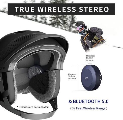 Unigear Bombing Ski Helmet Speakers - True Wireless Stereo Snowboarding Headphones with HDR Audio Technology, Drop-in Headphones Compatible with Any Audio Ready Ski or Snowboard Helmet, Bluetooth 5.0 in Kuwait