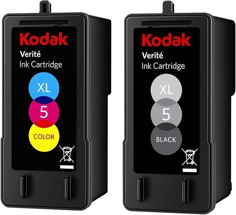 Kodak Verite 5 Replacement Inks (AL11CA) XL Black and Color Ink Jet Cartridge Bundle Compatible with All Kodak Verite Printers in Saudi Arabia