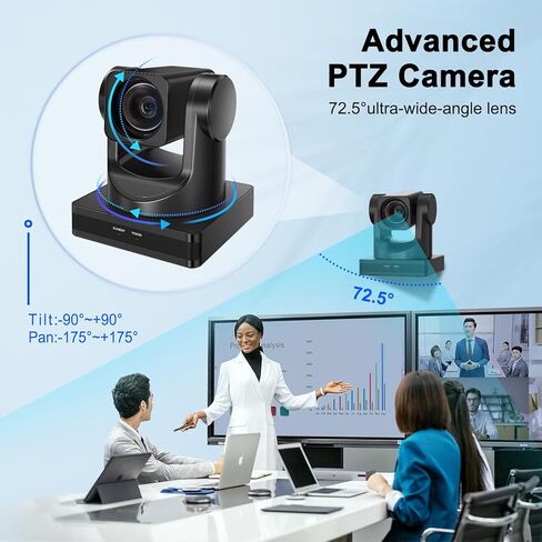 كاميرا ADKIDO 12X PTZ تدعم تكبير بصري للفيديو 1080P مع مخرج USB 3.0 كاميرا بث مباشر للكنيسة والمؤتمرات والأحداث in Kuwait