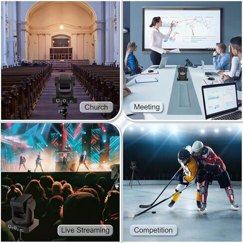 كاميرا ADKIDO 12X PTZ تدعم تكبير بصري للفيديو 1080P مع مخرج USB 3.0 كاميرا بث مباشر للكنيسة والمؤتمرات والأحداث in Kuwait