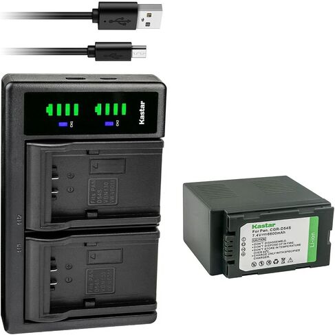 Kastar 3-Pack CGA-D54 Battery and LTD2 USB Charger Replacement for Panasonic AG-AC90 AG-AC90P AG-AC90PJ AG-AC90PX, AG-DVC7 AG-DVC7P, AG-DVC15 AG-DVC15P, AG-DVC30 AG-DVC30E AG-DVC30P in Saudi Arabia