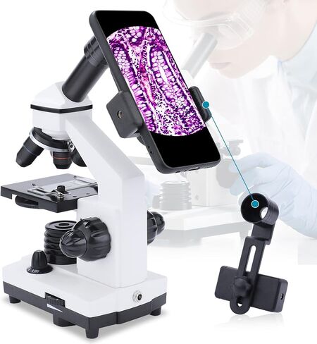 Microscopes 2000X for Adults, Kids, Powerful Children's Monocular Microscope, Biological Microscopes for Students in Kuwait