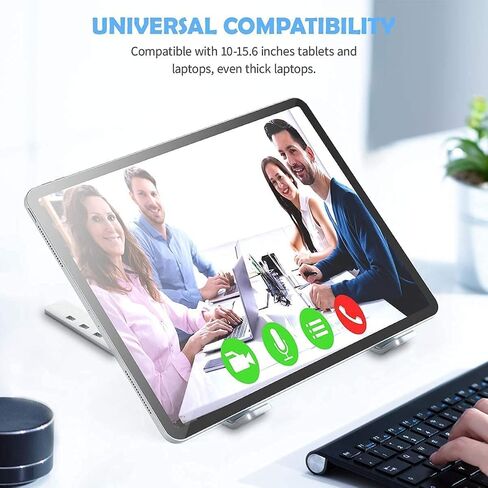 حامل لاب توب للمكتب من اس جي اي ان، حامل لاب توب للاب توب، حامل نوت بوك محمول متوافق مع اجهزة اللابتوب 9-15.6 انش (فضي) in Saudi Arabia