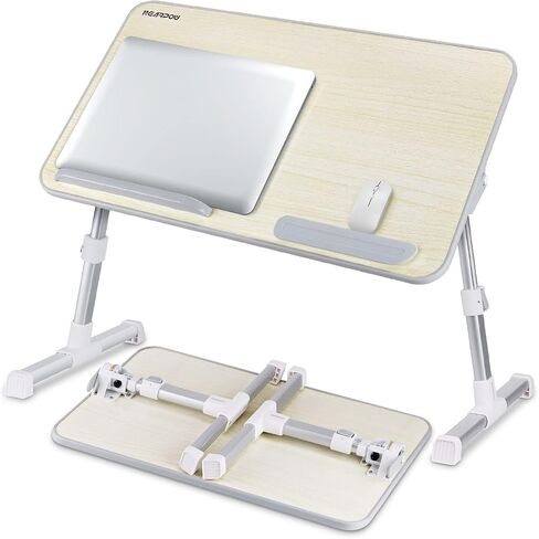 Laptop Bed Tray Table, Nearpow (Larger Size) Adjustable Laptop Bed Stand, Portable Standing Table with Foldable Legs, Foldable Lap Tablet Table for Sofa Couch Floor - Large Size in Kuwait