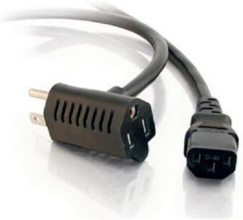 سلك طاقة C2G Legrand C7 غير مستقطب إلى NEMA 1-15 سلك طاقة ذكر، سلك طاقة غير مستقطب أسود بفتحتين، سلك كمبيوتر بطول 6 أقدام، سلك طاقة عالمي، عدد 1، C2G 27398 in Kuwait