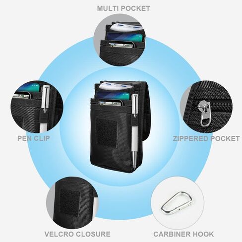 Cell Phone Pouch Bag Phone Belt Holster Pouch Holsters Multi-Purpose Tactical Molle Phone Carrying Case Tool Holder, Waist Pocket for Hiking & Rescue in Kuwait