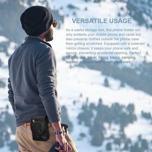 Cell Phone Pouch Bag Phone Belt Holster Pouch Holsters Multi-Purpose Tactical Molle Phone Carrying Case Tool Holder, Waist Pocket for Hiking & Rescue in Kuwait