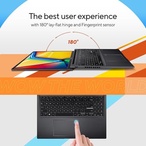 ASUS 2023 Vivobook S 16 Flip 16 بوصة تعمل باللمس، وحدة المعالجة المركزية AMD Ryzen 5 7530U، رسومات AMD Radeon Vega 7، ذاكرة الوصول العشوائي 8 جيجابايت، 512 جيجابايت SSD، مستشعر بصمات الأصابع، دعم القلم، Windows 11 Home، أسود منتصف الليل، TN3604YA-DS51T in Saudi Arabia