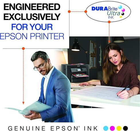 EPSON 822 DURABrite Ultra Ink High Capacity Black Cartridge (T822XL120-S) Works with WorkForce Pro WF-3820, WF-3823, WF-4820, WF-4830, WF-4833, WF-4834 in Saudi Arabia