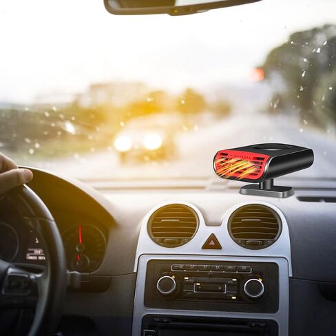 سخان سيارة كهربائي محمول 12 فولت من توساو، متعدد الوظائف بخاصية اطلاق الروائح العلاجية ومروحة تبريد ومروحة تسخين وولاعة السجائر ومقبس اذابة الجليد ونوافذ السيارة in Kuwait