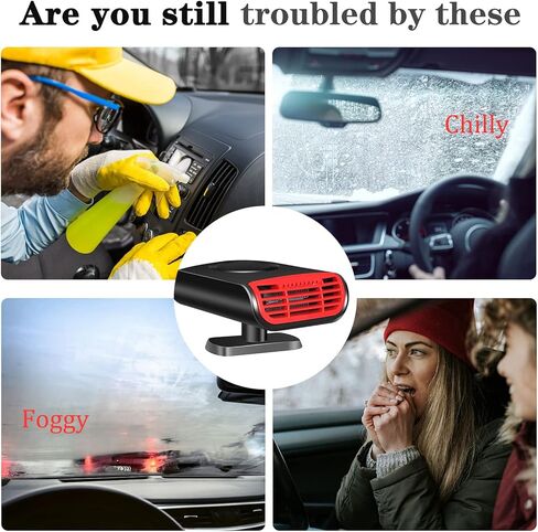 سخان سيارة كهربائي محمول 12 فولت من توساو، متعدد الوظائف بخاصية اطلاق الروائح العلاجية ومروحة تبريد ومروحة تسخين وولاعة السجائر ومقبس اذابة الجليد ونوافذ السيارة in Kuwait