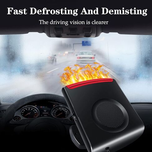 سخان سيارة كهربائي محمول 12 فولت من توساو، متعدد الوظائف بخاصية اطلاق الروائح العلاجية ومروحة تبريد ومروحة تسخين وولاعة السجائر ومقبس اذابة الجليد ونوافذ السيارة in Kuwait