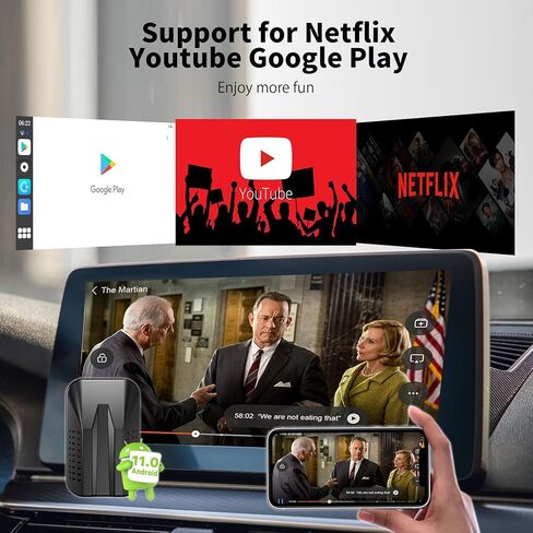 محول Carplay اللاسلكي M CARKUMI، توصيل وتشغيل واي فاي 5 جيجا هرتز، CarPlay اللاسلكي ومحول Android التلقائي مع YouTube Netflix Google Play، تحويل سلكي إلى Carplay لاسلكي، فقط لسيارات CarPlay السلكية OEM in Kuwait