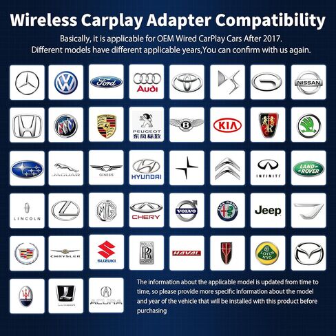 محول Carplay اللاسلكي M CARKUMI، توصيل وتشغيل واي فاي 5 جيجا هرتز، CarPlay اللاسلكي ومحول Android التلقائي مع YouTube Netflix Google Play، تحويل سلكي إلى Carplay لاسلكي، فقط لسيارات CarPlay السلكية OEM in Kuwait