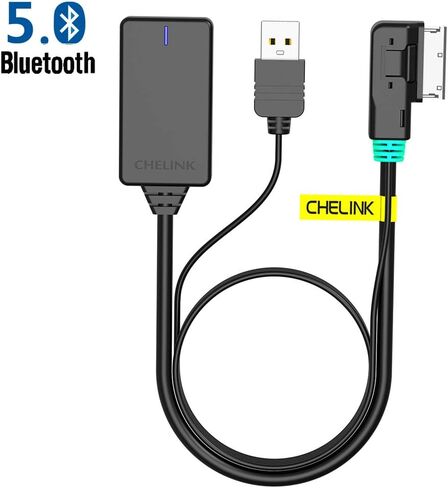 محول استقبال الصوت CHELINK بلوتوث 5.0 لأجهزة الصوت والصوت AMI MMI MDI Bluetooth واجهة الموسيقى كابل لأودي MMI 2G 3G + نظام VW Audi A5 8T A6 4F A8 4E Q7 7L in Kuwait