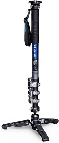Leofoto MV-324C+VD-03 Carbon Fiber Flip Lock Pro Video Camera Monopod with Tripod Stand Max Load 22lb, 1500mm in Saudi Arabia