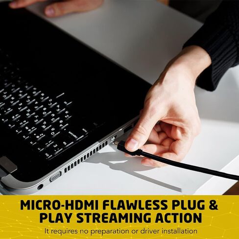 كابل BRENDAZ عالي السرعة 4K Micro HDMI إلى HDMI مع إيثرنت متوافق مع باناسونيك لوميكس DMC-G7، لوميكس DC-S5، DMC-G85 بدون مرآة، كاميرا لوميكس DMC-FZ300 (10 أقدام) in Kuwait