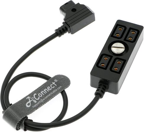 D-Tap Male to 4 D-Tap Female Splitter Hub Power Cable for V-Mount Camera Battery, Monitor, Black, 40CM/15.74Inches in Saudi Arabia