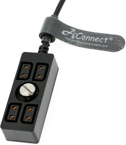 D-Tap Male to 4 D-Tap Female Splitter Hub Power Cable for V-Mount Camera Battery, Monitor, Black, 40CM/15.74Inches in Saudi Arabia
