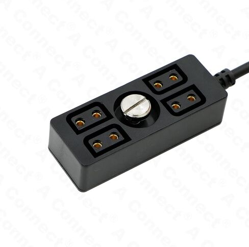 D-Tap Male to 4 D-Tap Female Splitter Hub Power Cable for V-Mount Camera Battery, Monitor, Black, 40CM/15.74Inches in Saudi Arabia