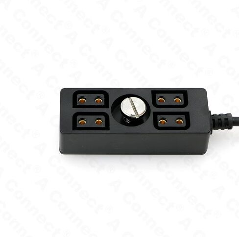 D-Tap Male to 4 D-Tap Female Splitter Hub Power Cable for V-Mount Camera Battery, Monitor, Black, 40CM/15.74Inches in Saudi Arabia