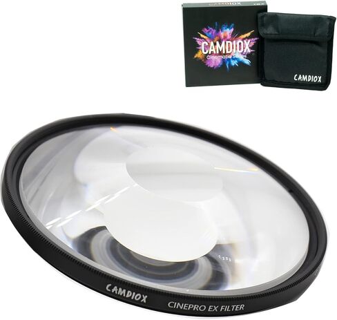 مرشح المنشور الزجاجي البصري Camdiox Cinepro 82 مم Halo Swirl Circle - صورة ضبابية ذات تأثير سينمائي خاص مع حلقة قابلة للدوران لكاميرا فيديو DSLR بدون مرآة in Saudi Arabia