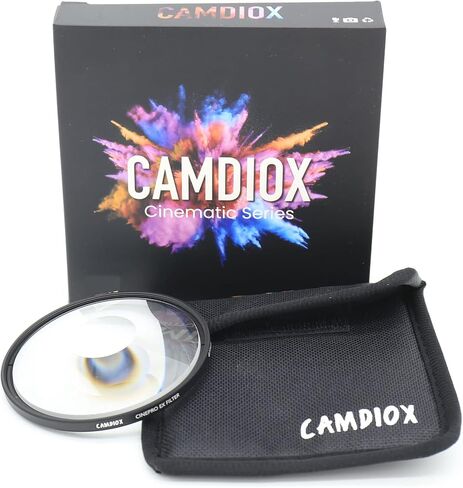 مرشح المنشور الزجاجي البصري Camdiox Cinepro 82 مم Halo Swirl Circle - صورة ضبابية ذات تأثير سينمائي خاص مع حلقة قابلة للدوران لكاميرا فيديو DSLR بدون مرآة in Saudi Arabia