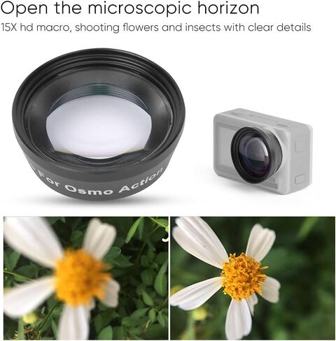 عدسة osmo Action Macro عدسة osmo Action Macro ملحقات عدسة الكاميرا الرياضية JUNESTAR زجاج بصري مرشح عدسة ماكرو محمول مناسب لكاميرا Osmo Action الرياضية in Kuwait