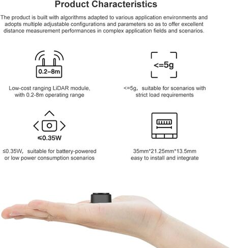 SmartFly info TF-Luna Lidar Sensor 0.1-8m Short-Range Distance Single-Point Ranging Finder Module UART / I2C Compatible with Pixhawk and Raspberry Pi for Drone/Robot Obstacle Avoidance in Saudi Arabia