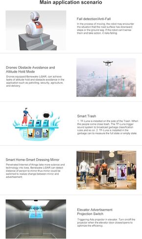 SmartFly info TF-Luna Lidar Sensor 0.1-8m Short-Range Distance Single-Point Ranging Finder Module UART / I2C Compatible with Pixhawk and Raspberry Pi for Drone/Robot Obstacle Avoidance in Saudi Arabia