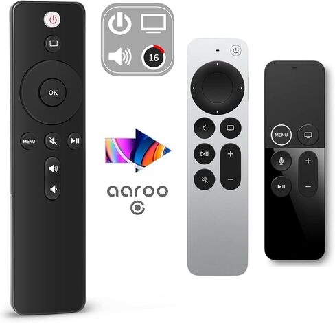 aarooGo 2-Pack جهاز التحكم عن بعد لمشغل Apple TV 4K A1294 A1218/MA711 A1378/MC572 A1427/MD199 A1625/MGY52/MLNC2 A1842/MQD22/MP7P2 in Kuwait