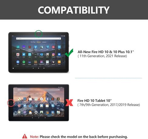 Keyboard Case for All-New Amazon Fire HD 10 & Fire HD 10 Plus Tablet (11th Generation 2021 Release) 10.1", 360° Rotatable, Touchpad Bluetooth Keyboard with Pencil Holder for Fire HD 10 Tablet in Kuwait