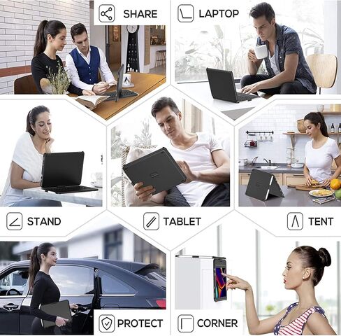 Keyboard Case for All-New Amazon Fire HD 10 & Fire HD 10 Plus Tablet (11th Generation 2021 Release) 10.1", 360° Rotatable, Touchpad Bluetooth Keyboard with Pencil Holder for Fire HD 10 Tablet in Kuwait